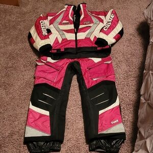 Castle Women's Ski Jacket and Pants - Pink, Black, and White
